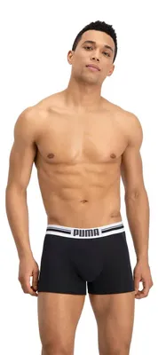 Produktbild von Puma Herren Mens Everyday Placed Logo Boxers Unterwäsche, Schwarz, M EU