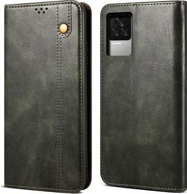 Produktbild von Redmi K50 Pro Hülle, Leder Flip Brieftasche Schutzhülle mit Standfunktion für Xiaomi Redmi K50 Pro Grün
