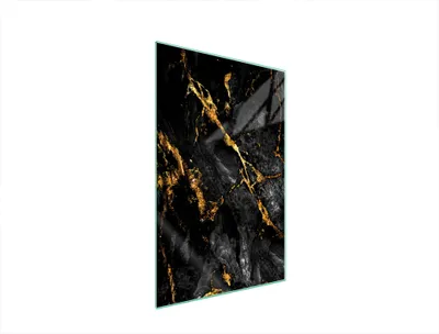Produktbild von Herdabdeckplatte 35x52 Glaskeramikkochfeld Abdeckung Spritzschutz Glasplatte Deko Schneidebrett Marmor Golden