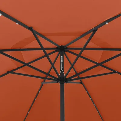 Productafbeelding van vidaXL Parasol met LED-verlichting, 400 cm, terracotta