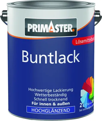 Produktbild von Primaster Buntlack 2 L tiefschwarz hochglänzend