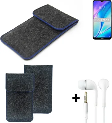 Produktbild von K-S-Trade Handy Schutz Hülle kompatibel mit Xiaomi Redmi 8A Dual Schutzhülle Handyhülle Filztasche Pouch Tasche Case Sleeve Filzhülle dunkelgrau,