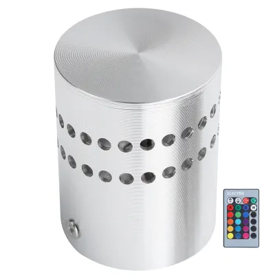 Image de Applique murale LED spirale RGB 3 W avec télécommande pour couloir, 85-265 V CA
