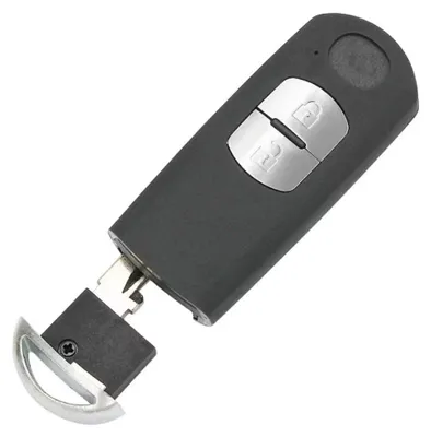 Immagine prodotto di Guscio chiave auto compatibile con Mazda 2, 3, 5, 6, CX-3, CX-5, CX-7, CX-9, RX-8, MX-5, 2 pulsanti, modello 2012-2018, Lama scanalatura centrale