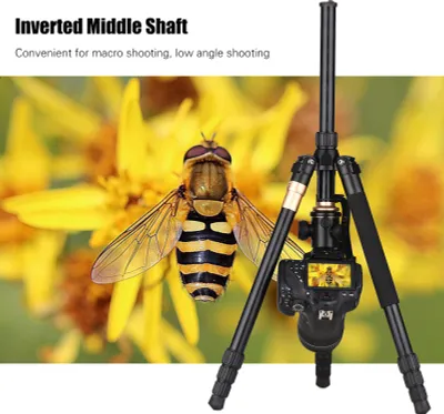 Obrázek produktu pro Andoer Q999 158 cm/62 palců Přenosný fotografický stativ Monopod z hliníkové slitiny 360° panoramatická kulová hlava Nosnost 10 kg/22 liber s brašnou pro DSLR fotoaparáty videokamery smartphony