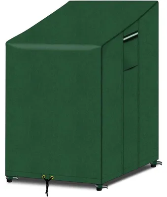 Productafbeelding van Tuinstoelhoes, stapelstoelhoes, 600D Oxford, groen, 68x96x110/150 cm