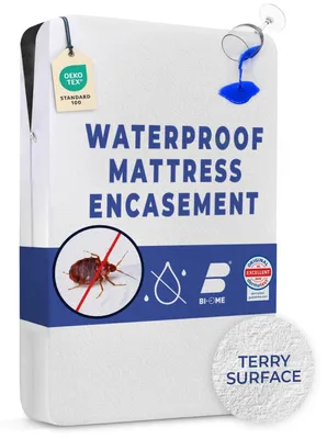 Productafbeelding van Matrashoes - Waterdicht - Anti-mijt - Ritssluiting - 180 x 200 x 20 cm
