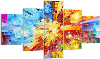 Produktbild von Bild auf Leinwand - Leinwandbild - Abstraktion modern - 125x70cm - Wand Bild - Wanddeko - Leinwanddruck - Bilder - Kunstdruck - Wanddekoration - Leinwand bilder - Wandkunst - EA125x70-3982