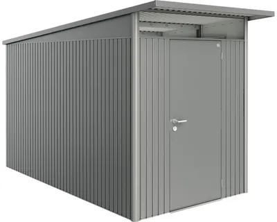 Produktbild von Biohort AvantGarde, Metallschuppen, Einzelbild, Schuppendach, Quarzmetallic grau, Stahl, Quarzmetallic grau