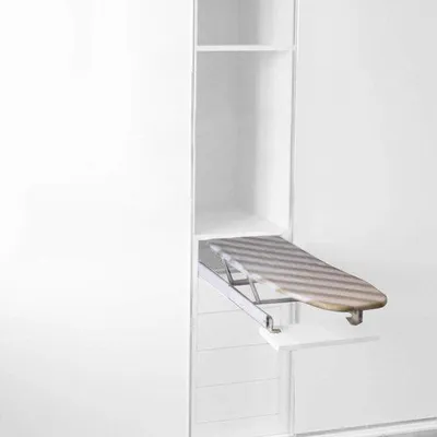 Produktbild von Famanu Bügelbrett ausziehbar 945 mm Stahl Weiß