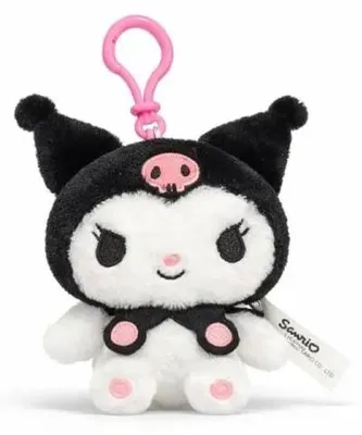 Obrázek produktu pro Hello Kitty Fluffy – přívěsek na klíče Kuromi, černý, 13 cm – Durabo