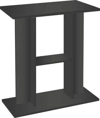 Aquarium-Unterschrank 80 cm, Holz, Schwarz, 80x30x70 cm
