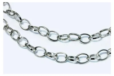 Produktbild von Metallkette 6 x 8 mm Ankerkette Meterware Schmuckkette Gliederkette, 5 Meter