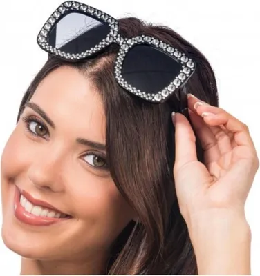 Produktbild von Brille mit Strass | Schwarze Partybrille
