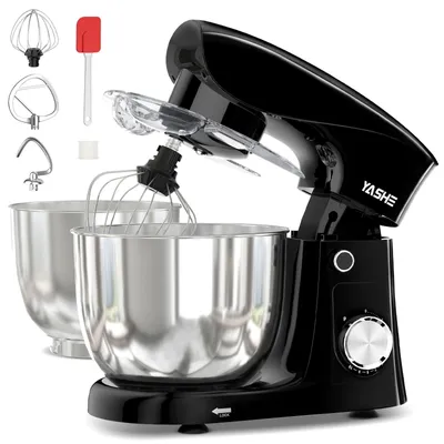 Standmixer 1500W, 2 Edelstahlschüsseln 4,5+5,5L, 10 Stufen, Kippkopf