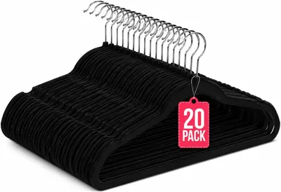 Imagen del producto de Perchas de Terciopelo  Pack 20 COM-FORT HOUSE