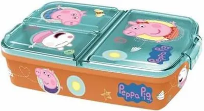 Obrázok produktu pre Obedový box s priehradkami Prasiatko Peppa 19,5 x 16,5 x 6,7 cm polypropylén