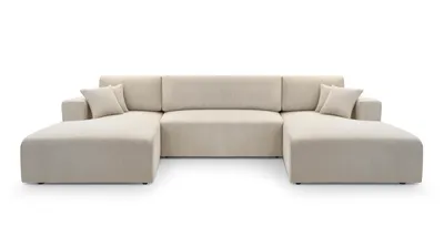 Produktbild von Wohnlandschaft PULA-U Cord Schlafsofa, Bettkasten BEIGE
