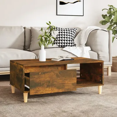 Produktbild von The Living Store Couchtisch Räuchereiche 90x50x36,5 cm Holzwerkstoff