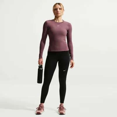 Zdjęcie produktu dla Nike W Nk One Df Fttd Ls Top Barely Grape/Bright Crimson-Bl Barely Grape/Bright Crimson-Bl S