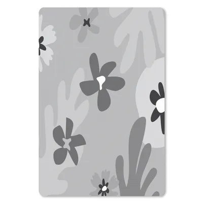 Produktbild von MuchoWow® Mauspad Mousepad Hintergrund - Blumen - Schwarz - Weiß 40x60 cm - Mousepads - Maus Mat - Pad - Mausunterlage - Schreibtisch Accesoire