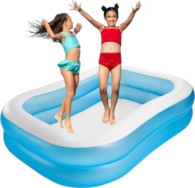 Produktbild von Intex aufblasbares Familienpool 203x152x48cm blau weiß Gartenspaß