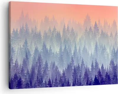 Produktbild von Bild auf Leinwand - Leinwandbild - Wald Baum Natur - 70x50cm - Wand Bild - Wanddeko - Wandbilder - Leinwanddruck - Bilder - Kunstdruck - Wanddekoration - Leinwand bilder - Wandkunst - AA70x50-3929