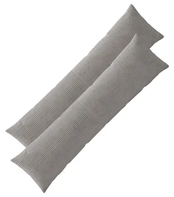 Obrázok produktu pre vidaXL Vankúšový poťah, 2 ks, ALMELO, svetlosivý, 40 x 145 cm, materiál: cord