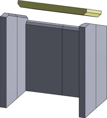 Produktbild von Heizgasumlenkplatte 340x205x30mm (Vermiculite) passend für Hark **