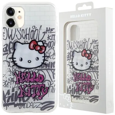 Obrázek produktu pro Hello Kitty IML Kitty On Bricks Graffiti - pouzdro na iPhone 11 (bílé)