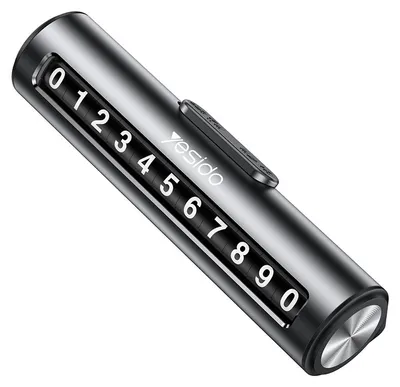 Produktbild von Yesido – Parknummer C202, Parktafel mit Telefonnummer für das Armaturenbrett mit verdeckbarer Nummer, witterungsbeständig – schwarz
