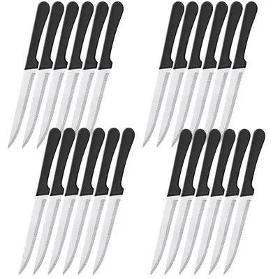Steakmesser-Set, 24 Stück, 22 cm, rostfreier Stahl, silber