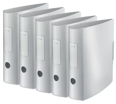 Image de Classeurs A4, format 82 mm, couleur blanche, lot de 5