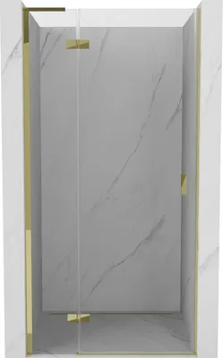 Produktbild von Mexen Mist-H L Duschtür, links öffnend, 75 cm, transparent, gold - 8A5L-075-000-50-00-L
