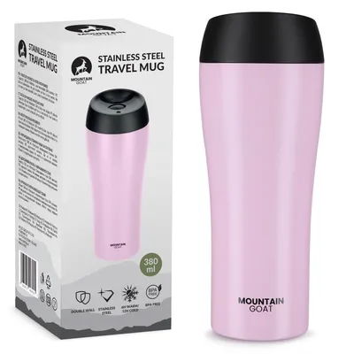 Produktbild von MOUNTAIN GOAT Thermobecher 380 ml, Edelstahl, doppelwandig, auslaufsicher, rosa