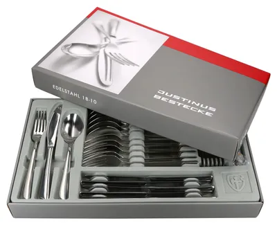 Produktbild von 150tlg Twist Komplett-Besteck-Set für 30 Personen Messer Gabel Löffel Edelstahl