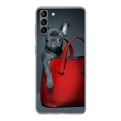 Produktbild von MuchoWow® Handyhülle Schutzhülle Hülle für Samsung Galaxy S21 Plus Hund - Lustig - Tasche - Kinder - Jungen - Mädchen - Kinder Silikon Softcase Handy Hülle - Handy-Tasche
