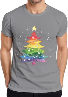 Produktbild von LGBTQ Gay Weihnachtsbaum - Weihnachten Weihnachtsgeschenk Christmas Herren T-Shirt, Grau, M