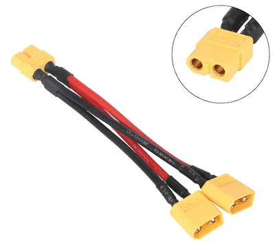 Produktbild von Kabel XT60 Y-Verteiler 14 AWG Buchse Auf 2x Stecker Universal Für E-Scooter