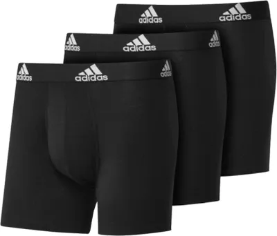 Image de adidas Bos Briefs, lot de 3, référence GU8889, boxers, pour hommes, couleur noire, taille S