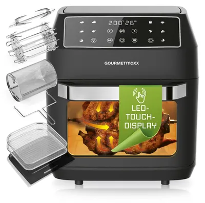 Zdjęcie produktu dla Piekarnik na gorące powietrze GOURMETmaxx Digital 12l - Czarny