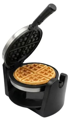Produktbild von Zimilo Edelstahl Waffeleisen mit Temperaturregelung und Antihaftplatten, Drehbare Waffelmaschine, 1000W Leistung, für leckere Waffeln zum Frühstück