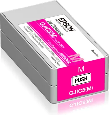 Produktbild von Epson GJIC5(M): Ink cartridge for ColorWorks C831 (Magenta) (MOQ=10), Magenta, Tinte auf Pigmentbasis, 1 Stück(e)