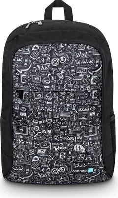 Obrázek produktu pro CONNECT IT Doodle batoh, 15,6" , 5 kapes, pláštěnka, ČERNÝ