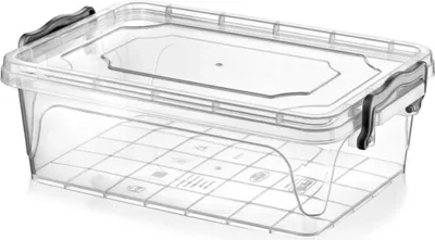 Produktbild von Aufbewahrungsbox Aufbewahrungsbehälter Transparentbox Kunststoffbox Klappbox Plastikbox mit Deckel 10L