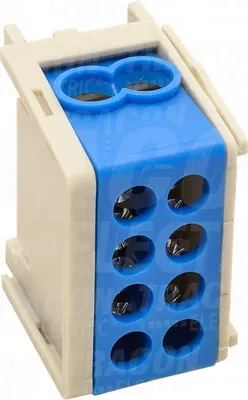 Produktbild von Kompakter Sammelschienenverbinder, blau 2x16mm2 400VAC, 76A