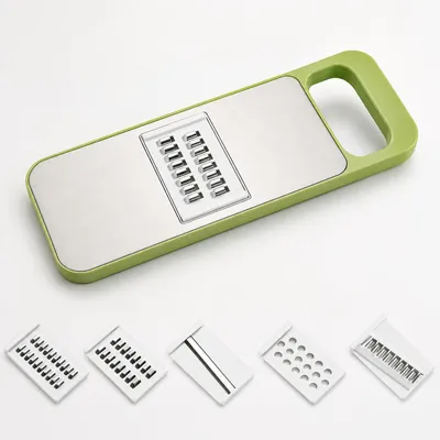 6-in-1 Gemüsehobel Edelstahl mit 5 Klingen und Fingerschutz