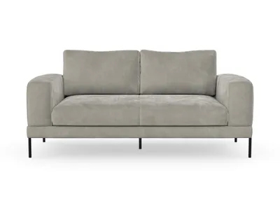 Produktbild von Karin 2-Sitzer-Sofa, Massivholzkonstruktion, skandinavischer Stil, Hohe Beine aus Metal, Chenille-Stoff Boston Light Grey