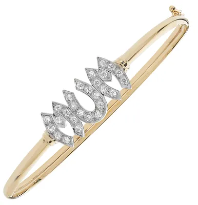 Produktbild von 9 Karat (375) Gold Damen - Klappbar Armreif mit Zirkonia; TRS3658