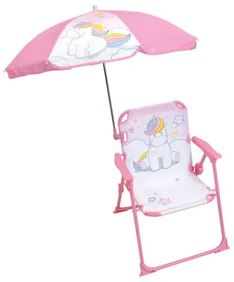 Obrázok produktu pre Detská skladacia stolička, ružová, Ø 65 cm, H 53 x Š 39 x H 39 cm, pre záhradu